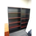Black and Cherry 5 Shelf Bookcase Storage Shelf 72''x36''
